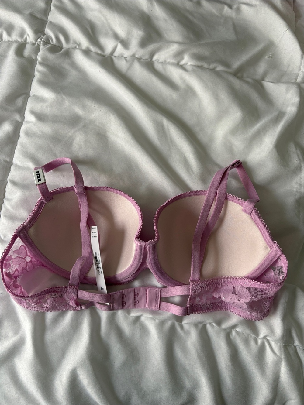 BNWT PINK Victoria's Secret Pink Lace Balconette Bra 36B - Picture 6 of 9